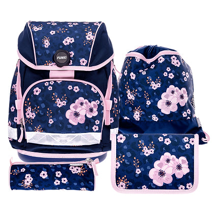 Funki Schulrucksack-Set Joy-Bag – 4-teilig – Sakura – 40 × 30 × 21 cm, 25 l