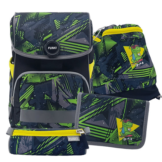 Funki Schulrucksack Cuby-Bag – 5-teilig – Skater – 28,0×39,0×21,0 cm