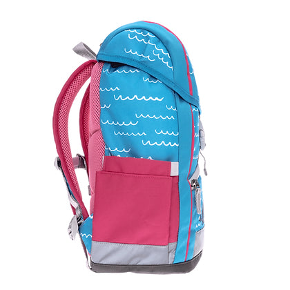 Funki Kinder-Rucksack A4 Plus – Lustiger Wal – türkis