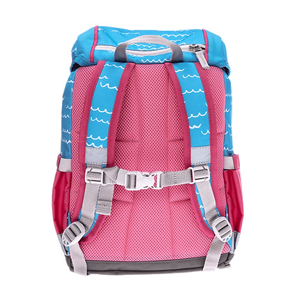 Funki Kinder-Rucksack A4 Plus – Lustiger Wal – türkis