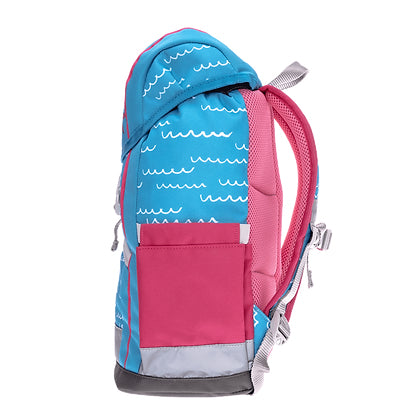 Funki Kinder-Rucksack A4 Plus – Lustiger Wal – türkis