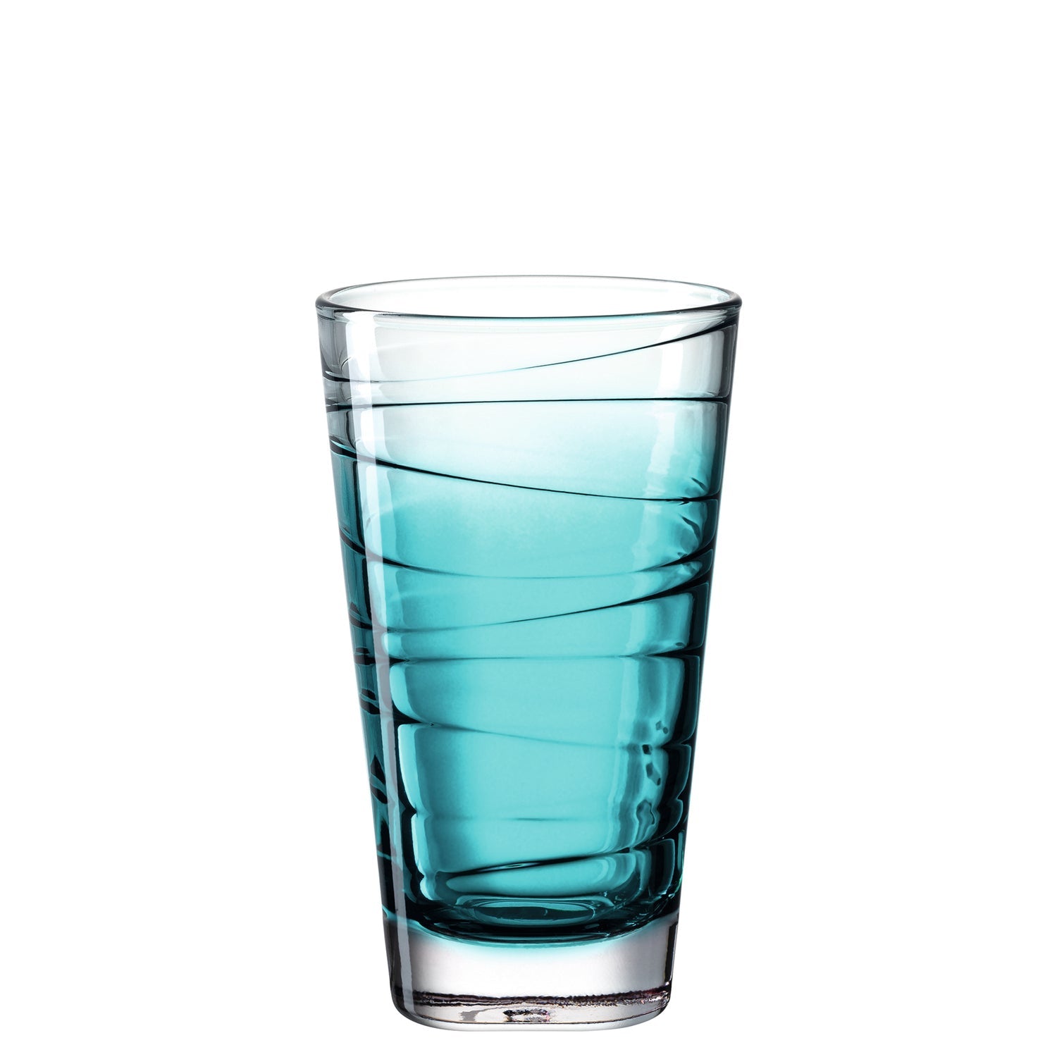 LEONARDO Trinkglas Vario – 6er Set, 280 ml, Ø 7,5 cm, H 13,0 cm, Kalk-Natron-Glas, Türkis, spülmaschinenfest