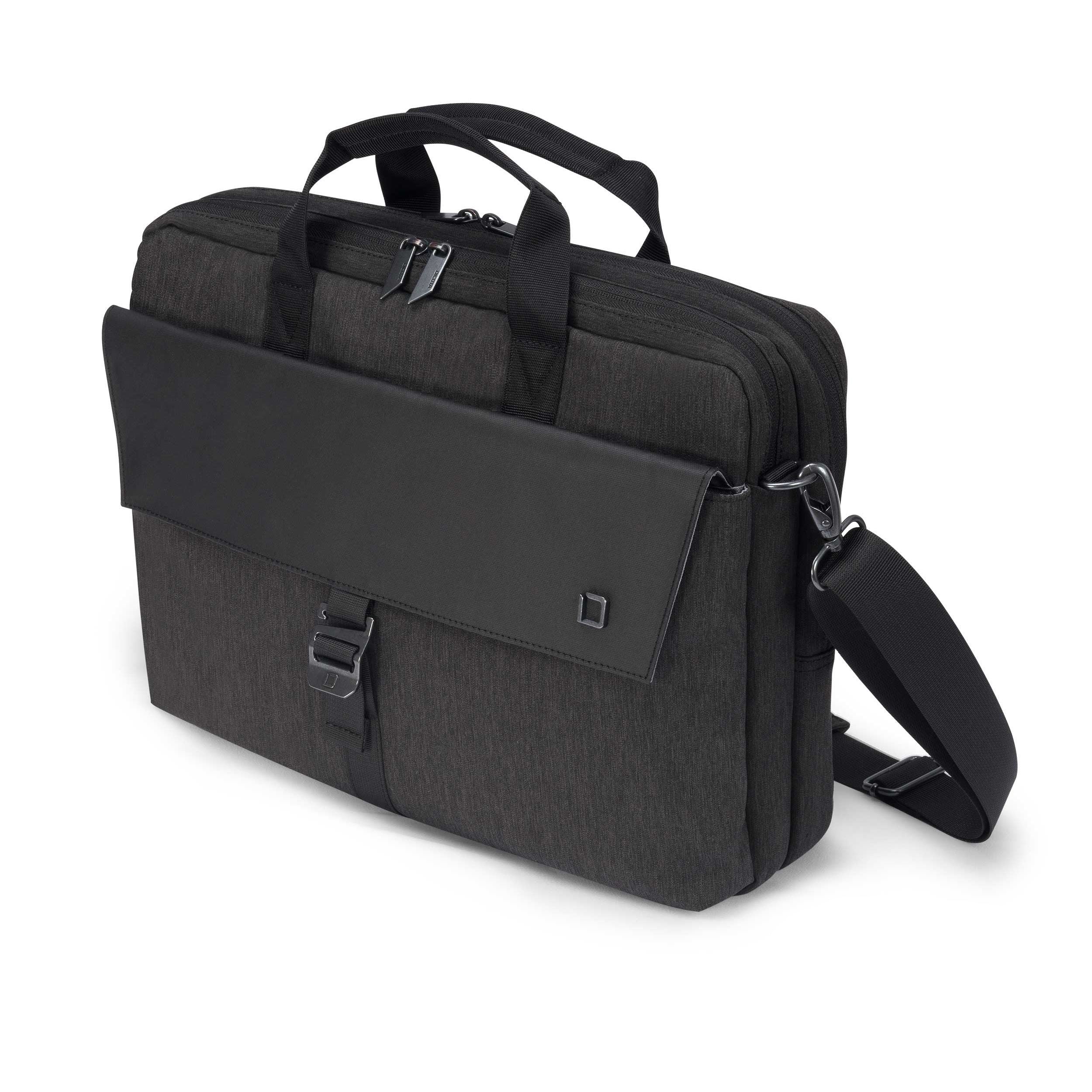 DICOTA STYLE Notebook-Tasche bis 15,2" – abschliessbar, Trolley-Befestigungsband – Schwarz