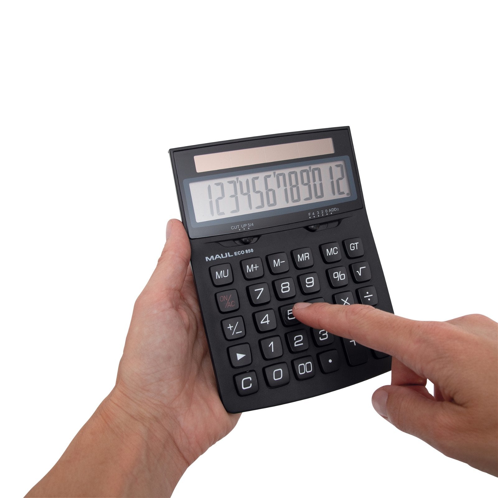 MAUL Taschenrechner ECO 850 – 12-stellig – Solar – Schwarz