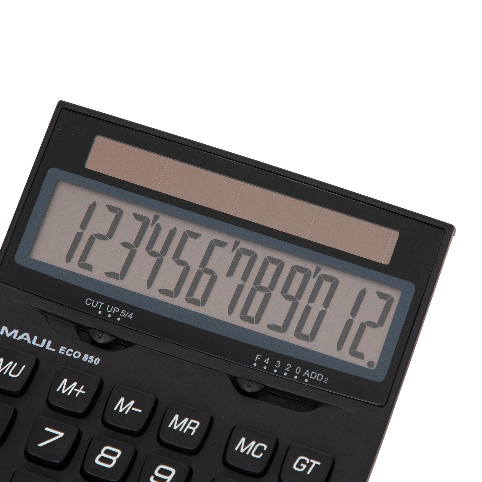MAUL Taschenrechner ECO 850 – 12-stellig – Solar – Schwarz