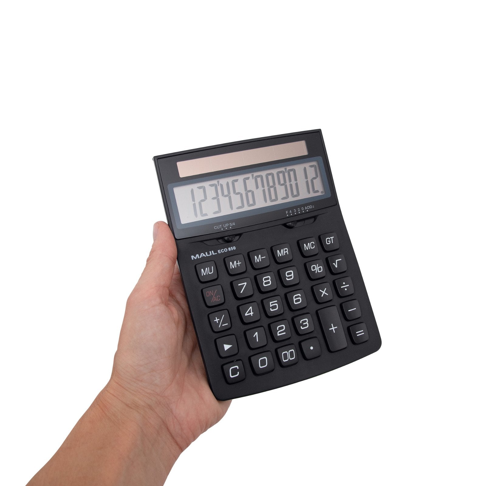MAUL Taschenrechner ECO 850 – 12-stellig – Solar – Schwarz