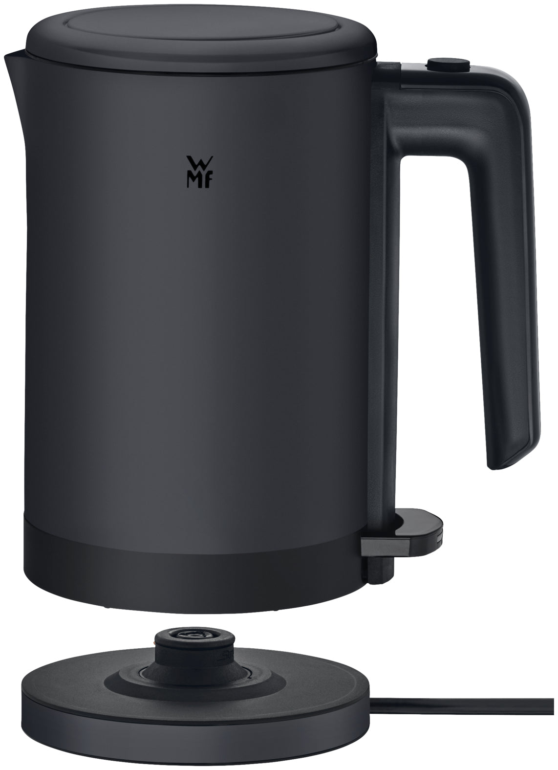 WMF KITCHENminis 0413140071 – Wasserkocher 0,8 l, 1800 W, Edelstahl, Schwarz