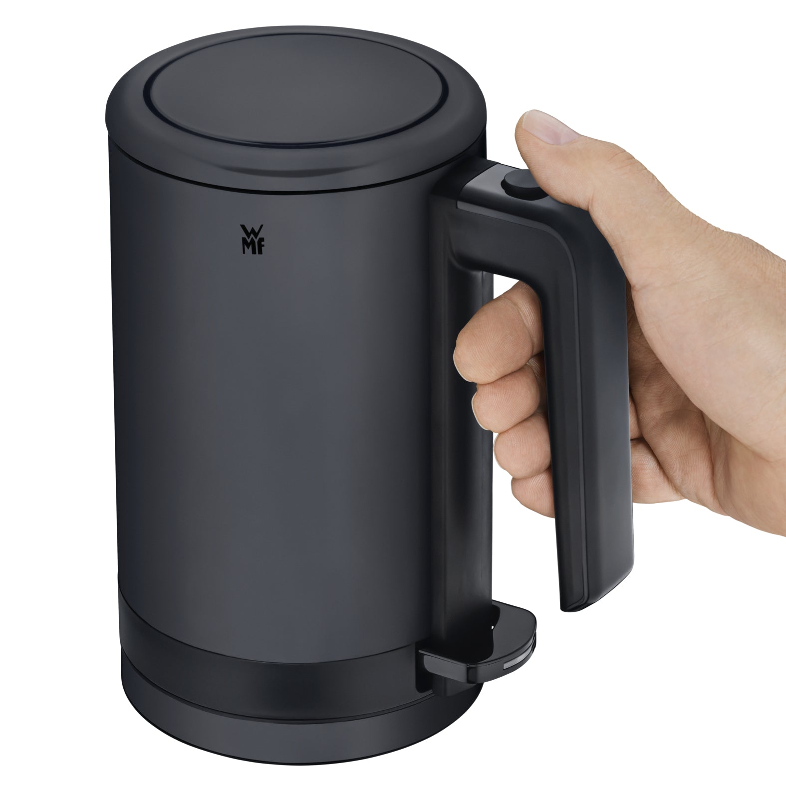 WMF KITCHENminis 0413140071 – Wasserkocher 0,8 l, 1800 W, Edelstahl, Schwarz
