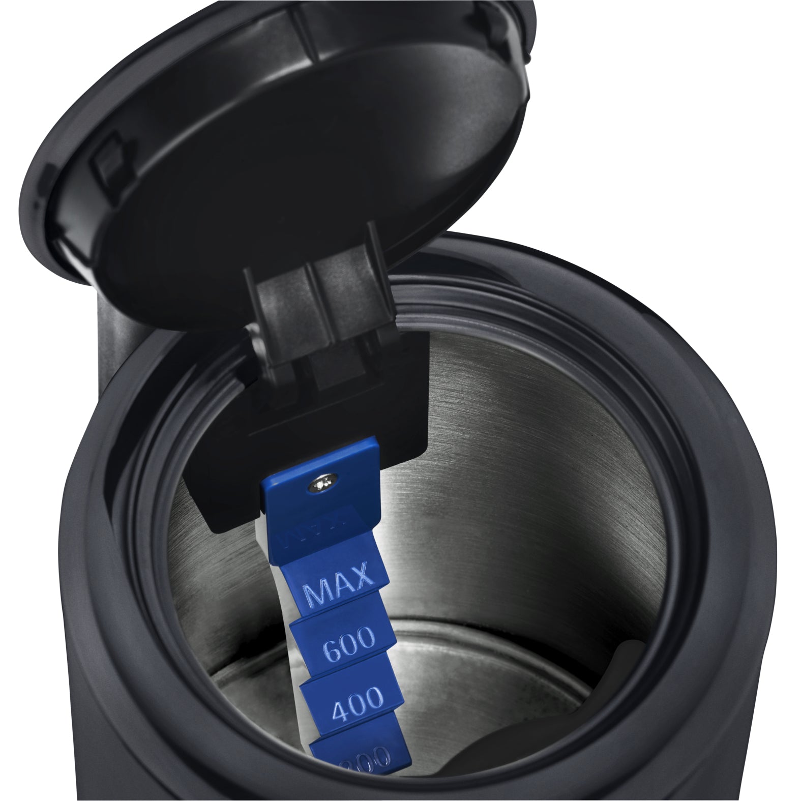 WMF KITCHENminis 0413140071 – Wasserkocher 0,8 l, 1800 W, Edelstahl, Schwarz