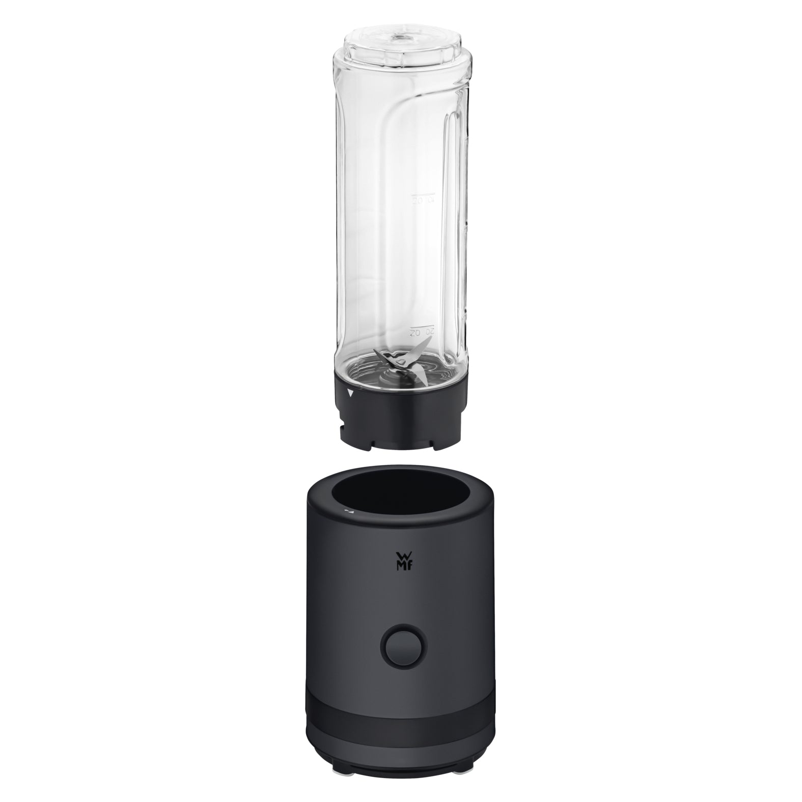 WMF Smoothie-Mixer KITCHENminis 0416500071 – 0,6 l, 300 W, To-Go – Schwarz/Edelstahl