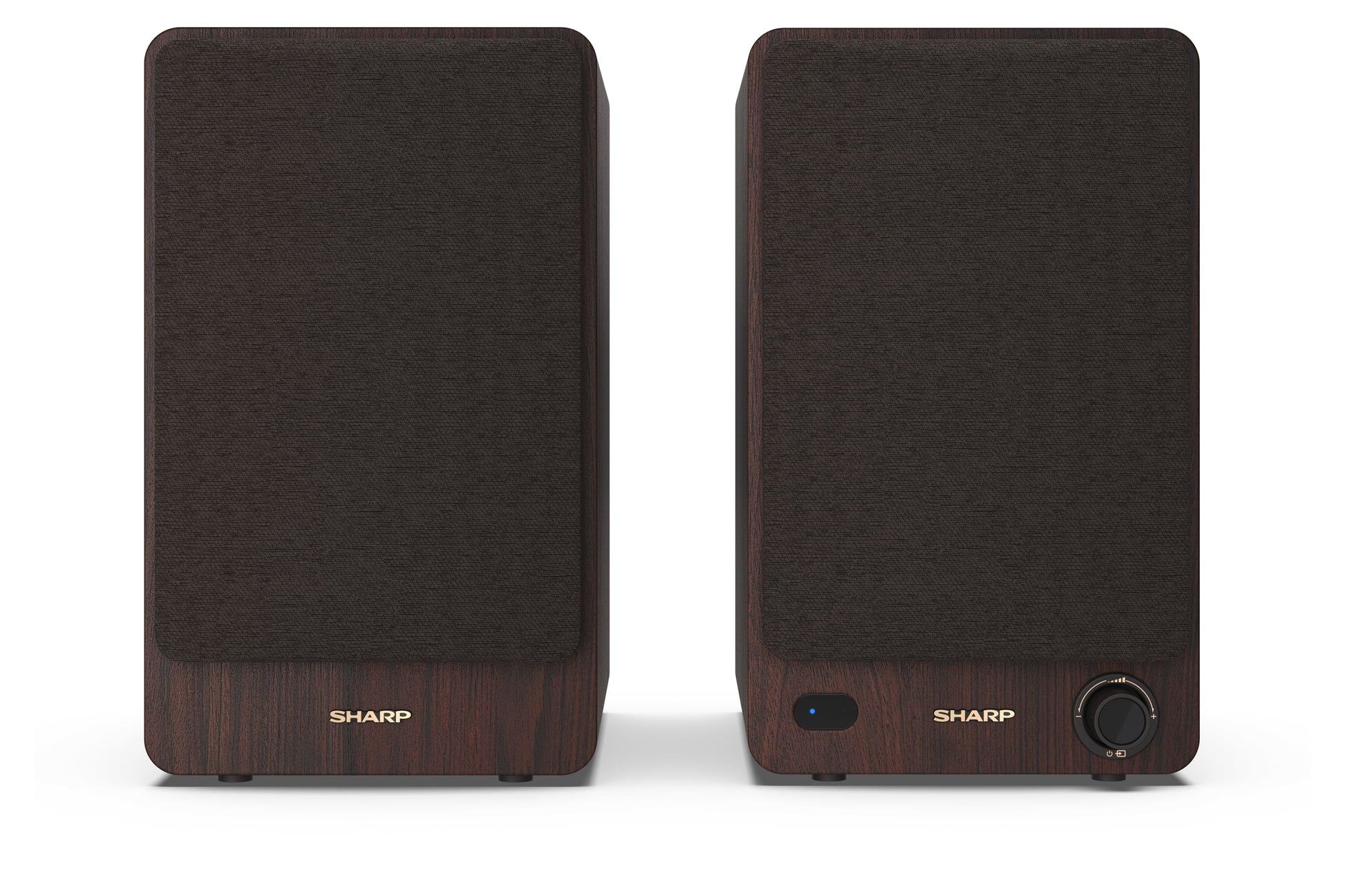 Sharp CP-SS30 – Aktiv-Regallautsprecher – 60 W, AUX, RCA, Braun