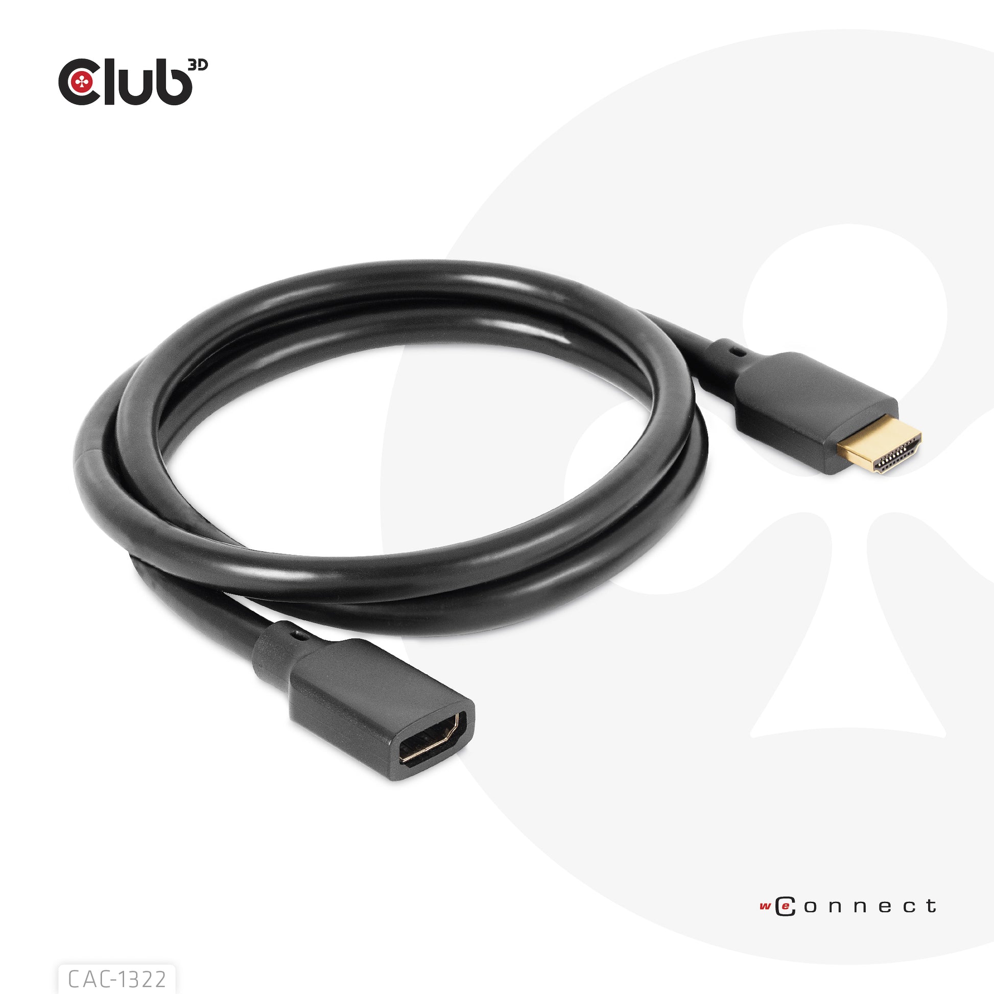 CLUB3D Club 3D HDMI Verlängerungskabel HDMI 2.1 8K 60 Hz – 1 m – HDR, ARC