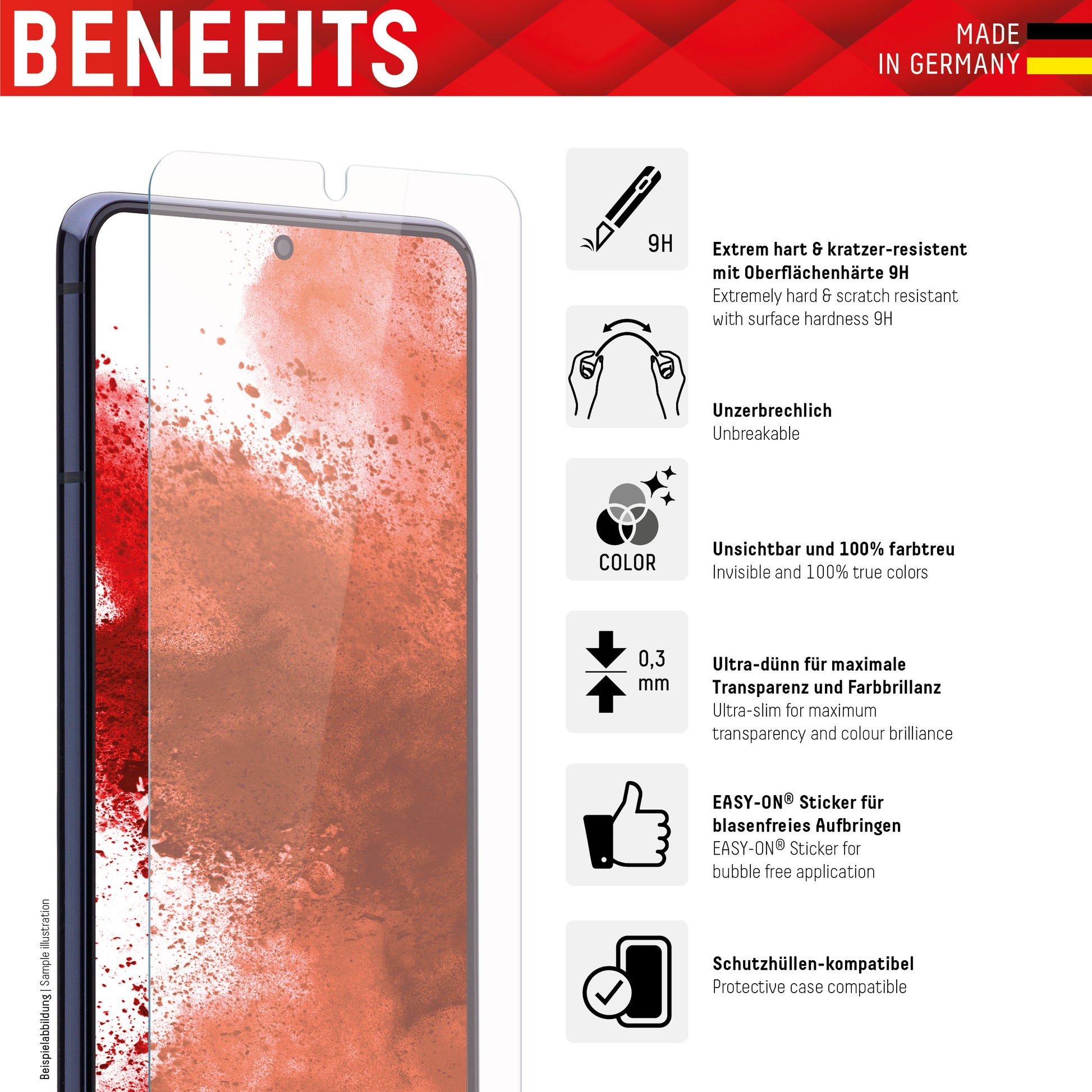 Displex Displayschutz (Panzerglas), 9H – für Pixel 6a