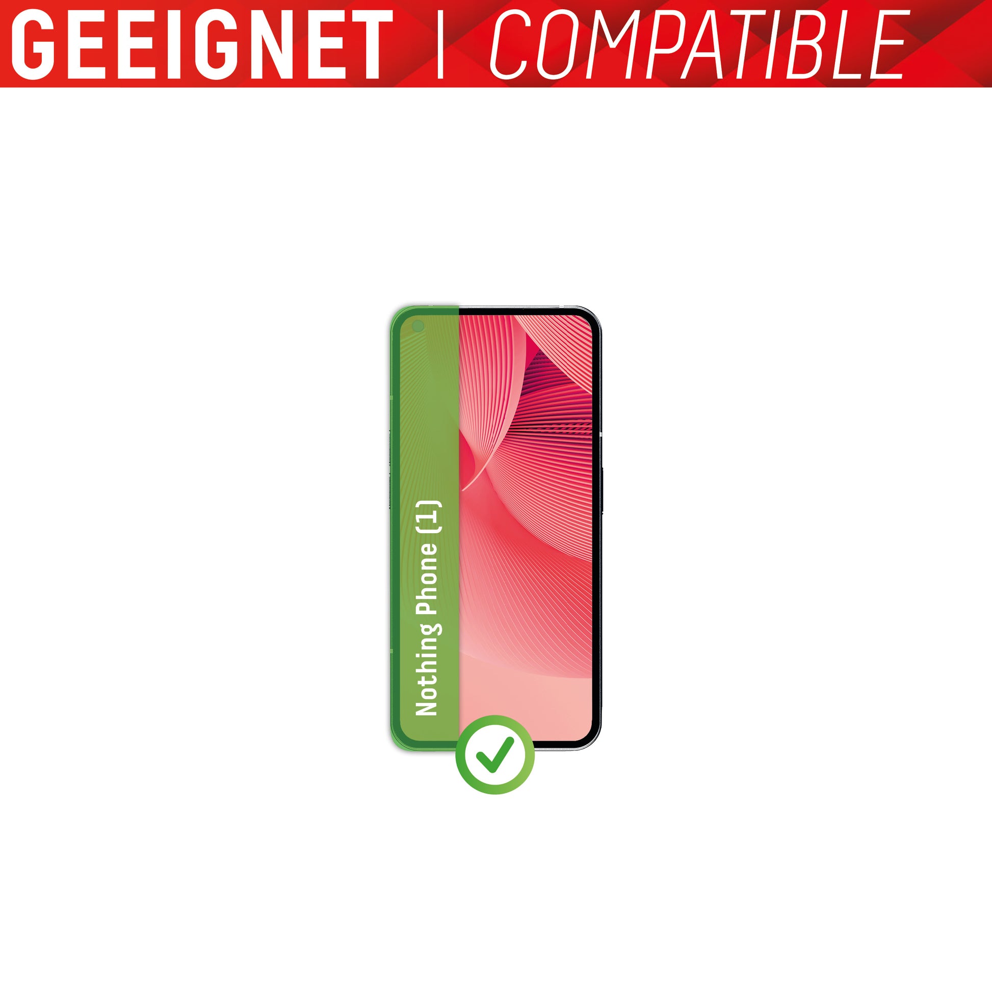 Displex Displayschutz (Panzerglas), 10H – für Nothing Phone (1) – mit Applikator