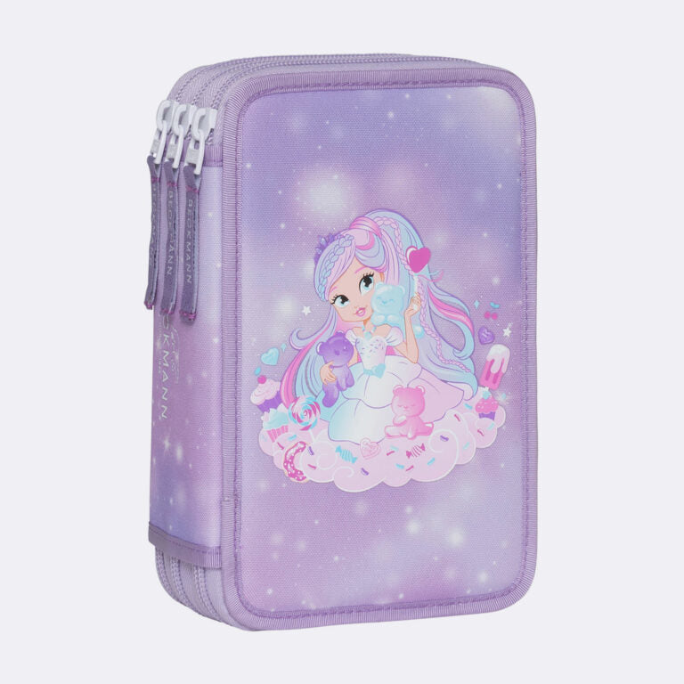 Beckmann Klassisches Etui Triple, gefüllt, 28-teilig – Candy – Kunststoff – 13 × 20,5 × 7 cm