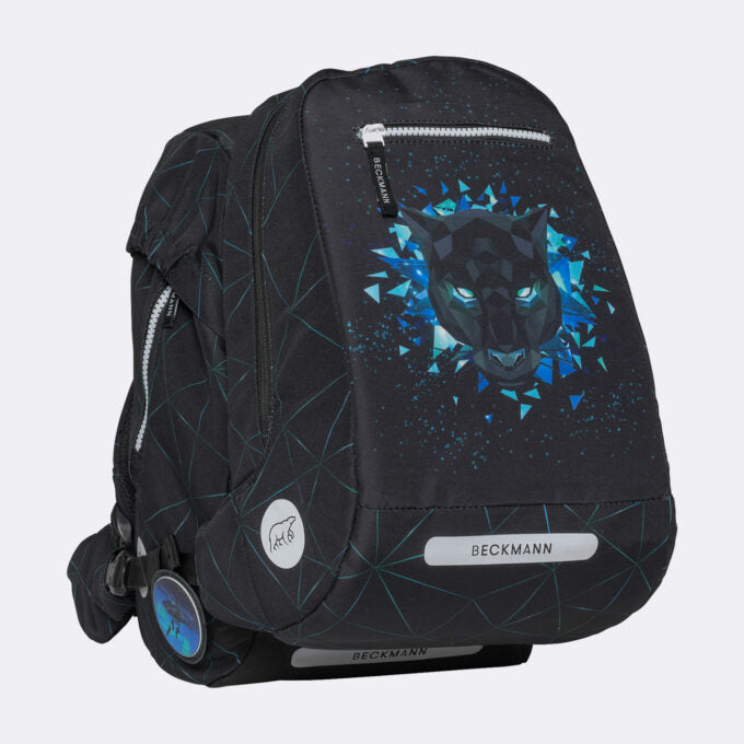 Beckmann Classic Schulrucksack 1st – 6-teilig – Panther – 24×37×25 cm – aus recycelten PET-Flaschen