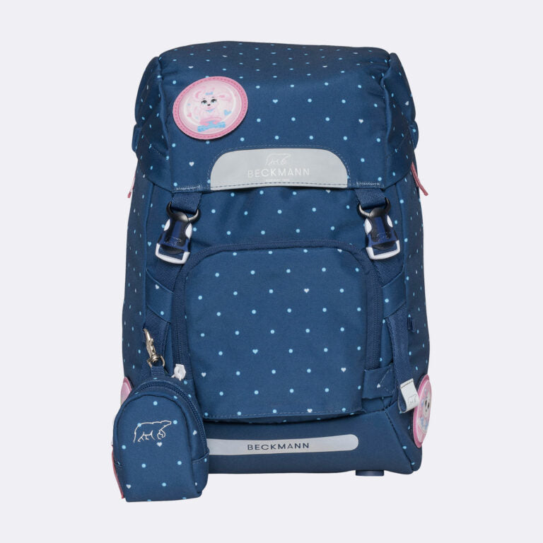 Beckmann Classic Schulrucksack – 6-teilig – Pet Friends Blue