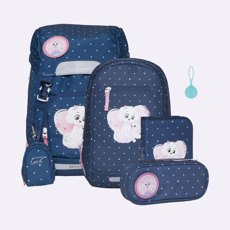 Beckmann Classic Schulrucksack – 6-teilig – Pet Friends Blue