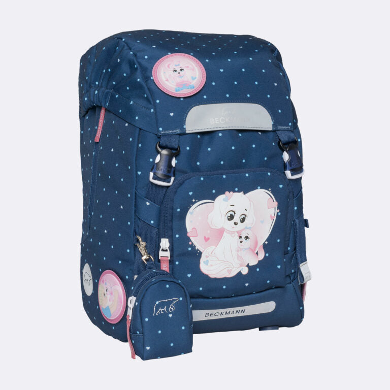 Beckmann Classic Schulrucksack – 6-teilig – Pet Friends Blue