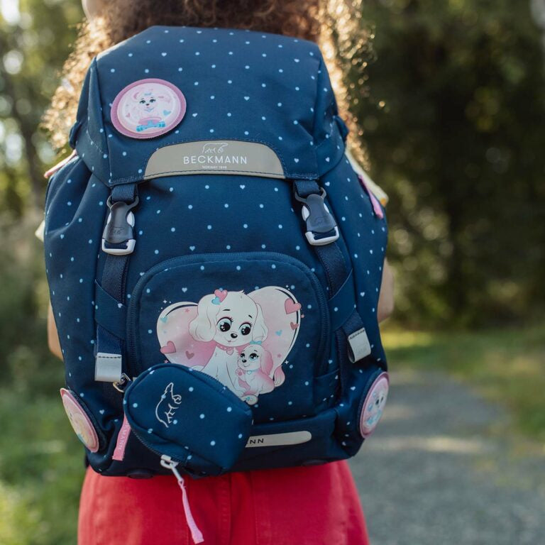 Beckmann Classic Schulrucksack – 6-teilig – Pet Friends Blue