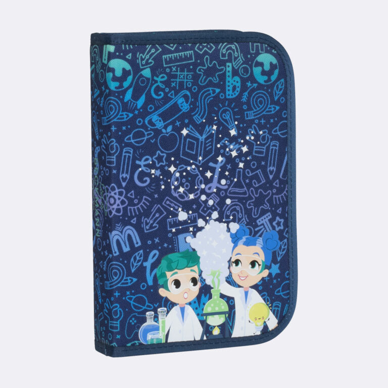 Beckmann Classic Schulrucksack – 6-teilig – Science – Recycelte Materialien – B 24,0 cm×H 37,0 cm×T 25,0 cm