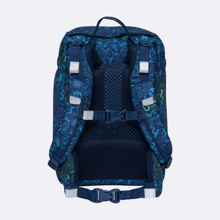 Beckmann Classic Schulrucksack – 6-teilig – Science – Recycelte Materialien – B 24,0 cm×H 37,0 cm×T 25,0 cm