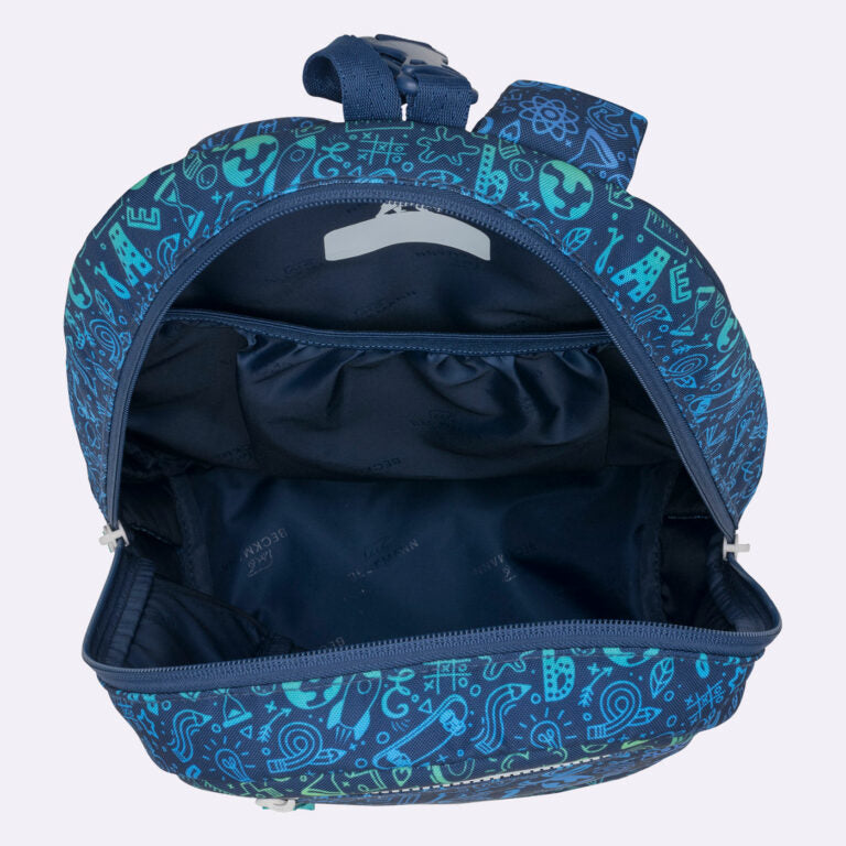 Beckmann Classic Schulrucksack – 6-teilig – Science – Recycelte Materialien – B 24,0 cm×H 37,0 cm×T 25,0 cm