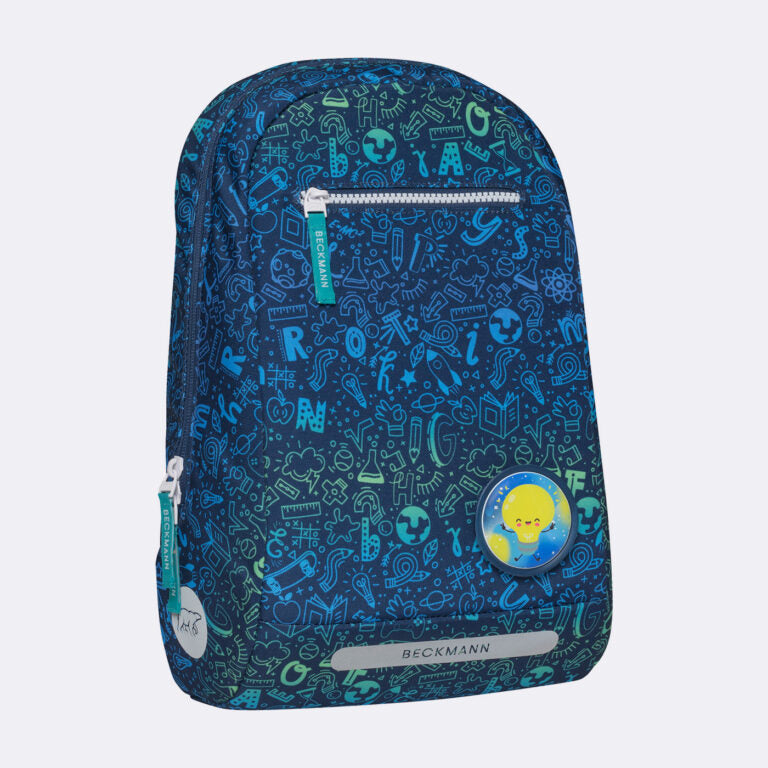 Beckmann Classic Schulrucksack – 6-teilig – Science – Recycelte Materialien – B 24,0 cm×H 37,0 cm×T 25,0 cm