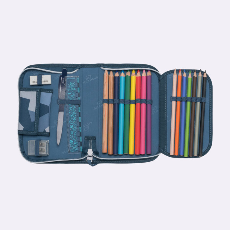 Beckmann Schulrucksack – 6-teilig – Tiger Race – mit Leuchteffekt