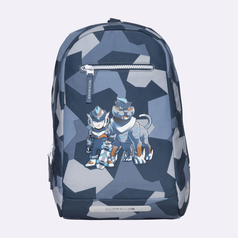 Beckmann Schulrucksack – 6-teilig – Tiger Race – mit Leuchteffekt