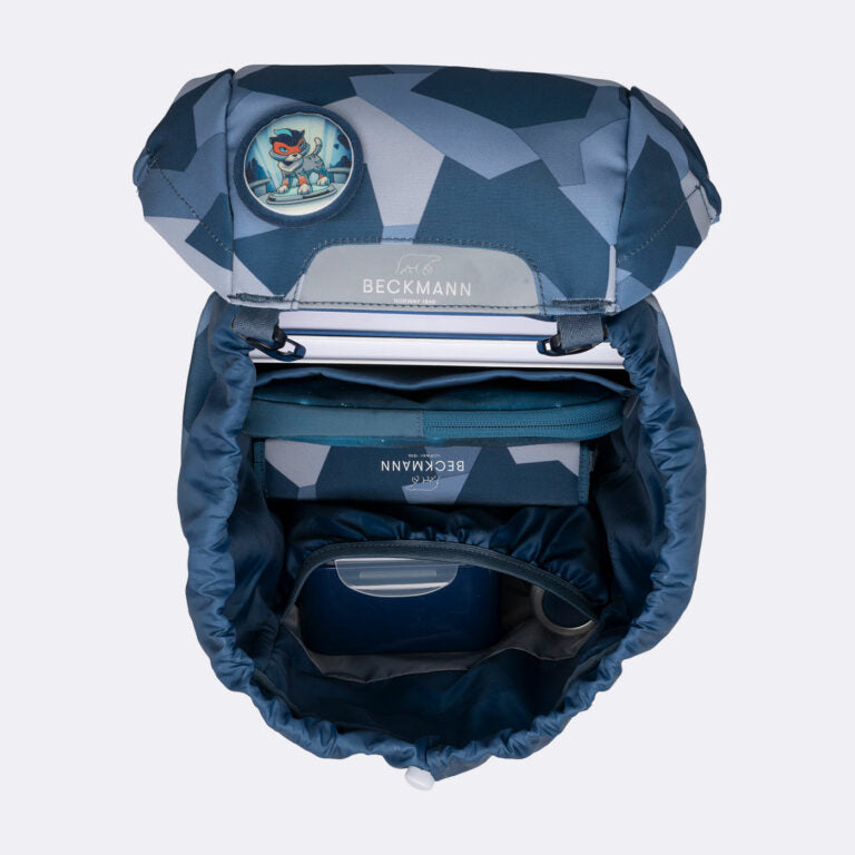 Beckmann Schulrucksack – 6-teilig – Tiger Race – mit Leuchteffekt