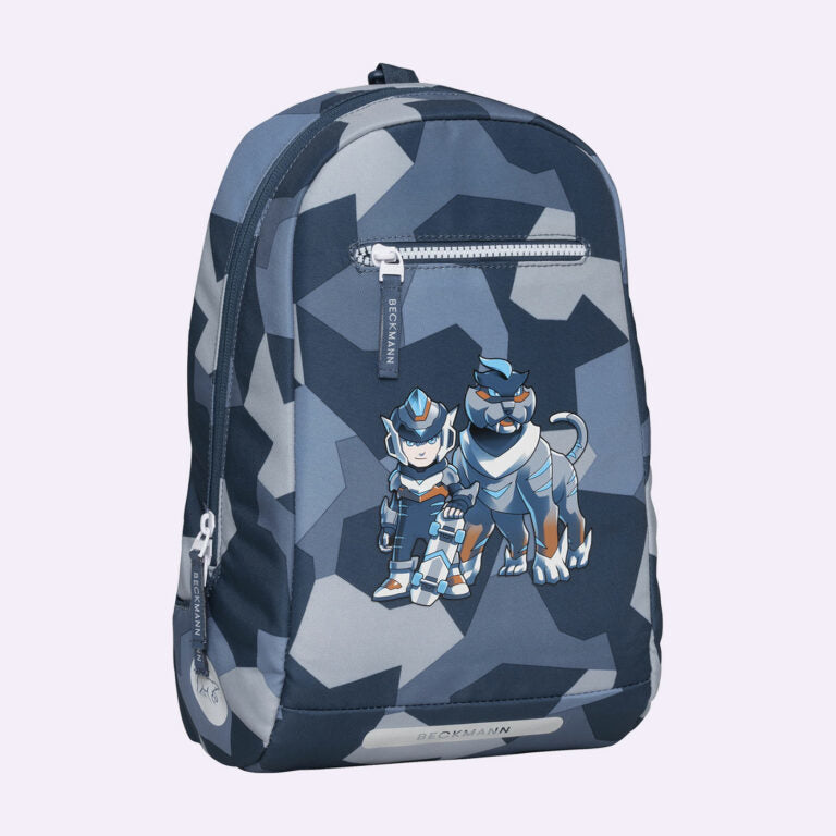 Beckmann Schulrucksack – 6-teilig – Tiger Race – mit Leuchteffekt