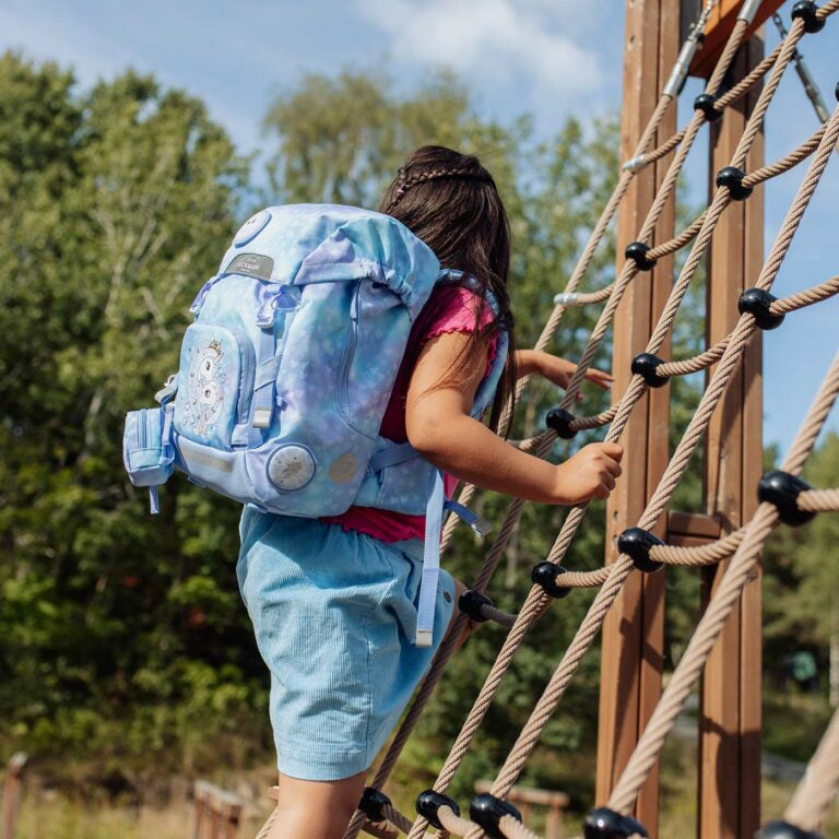 Beckmann Schulrucksack Classic 1st – 6-teilig – Einhorn Prinzessin Eisblau – recyclingfähig