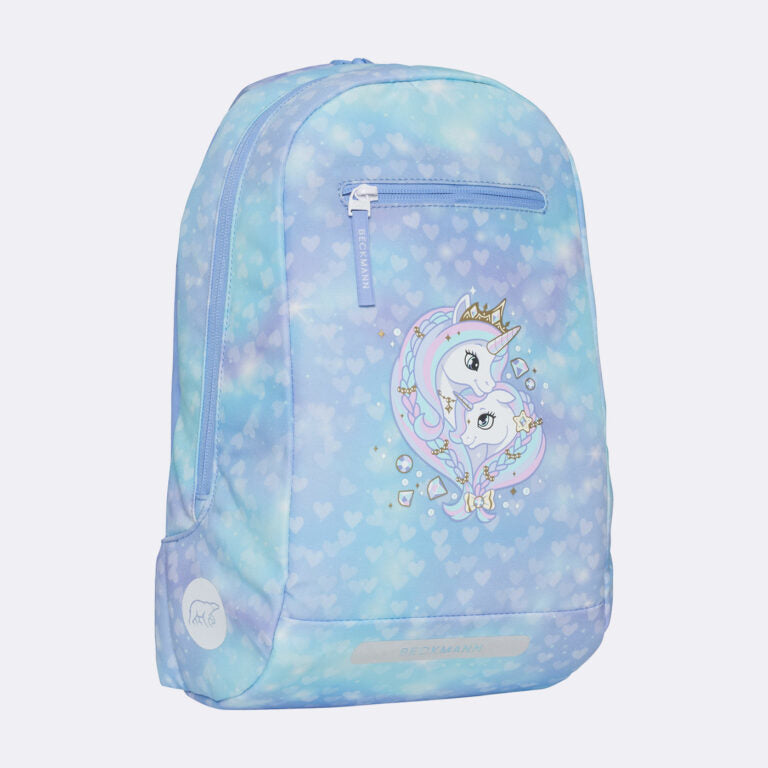 Beckmann Schulrucksack Classic 1st – 6-teilig – Einhorn Prinzessin Eisblau – recyclingfähig