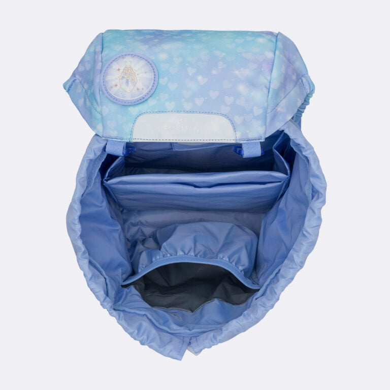 Beckmann Schulrucksack Classic 1st – 6-teilig – Einhorn Prinzessin Eisblau – recyclingfähig