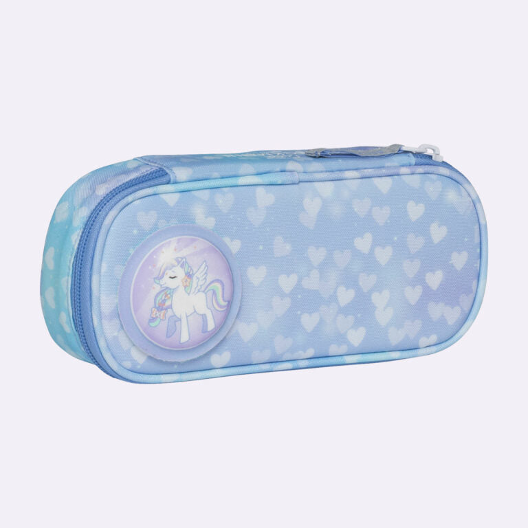 Beckmann Schulrucksack Classic 1st – 6-teilig – Einhorn Prinzessin Eisblau – recyclingfähig