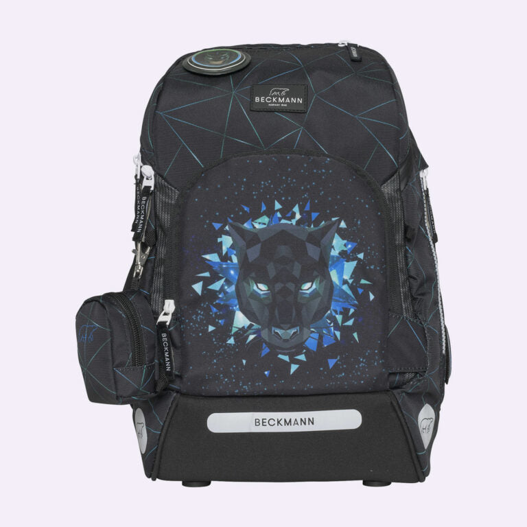 Beckmann Schulrucksack Active Air Flx – 6-teilig – Panther – 26,0 × 39,0 × 22,0 cm – rPET