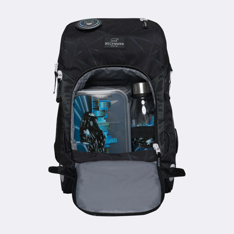 Beckmann Schulrucksack Active Air Flx – 6-teilig – Panther – 26,0 × 39,0 × 22,0 cm – rPET