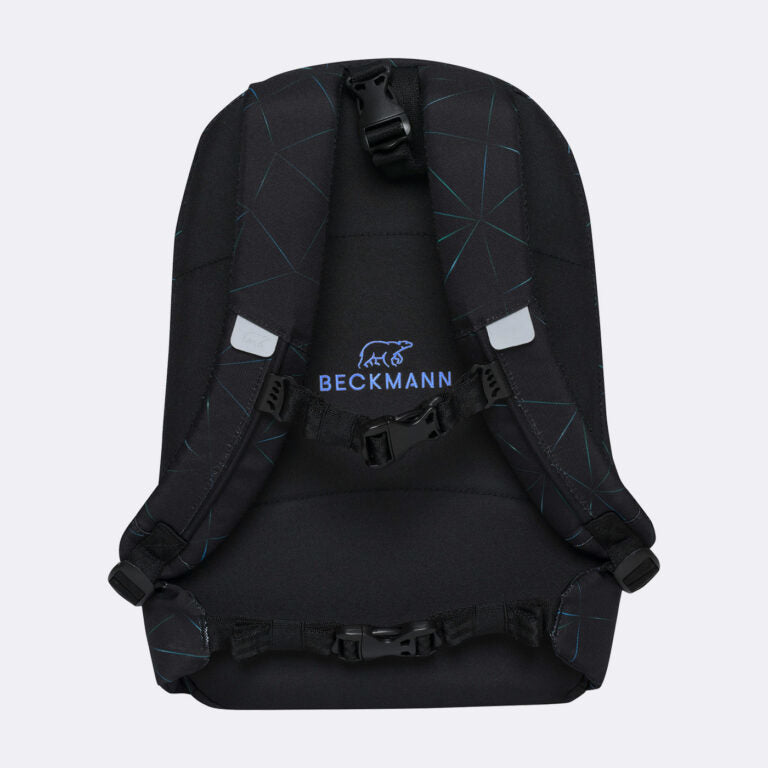 Beckmann Schulrucksack Active Air Flx – 6-teilig – Panther – 26,0 × 39,0 × 22,0 cm – rPET
