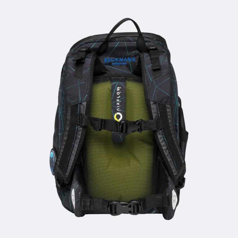 Beckmann Schulrucksack Active Air Flx – 6-teilig – Panther – 26,0 × 39,0 × 22,0 cm – rPET