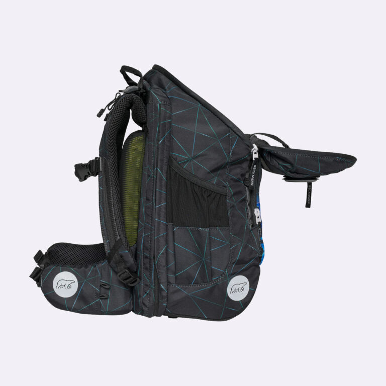 Beckmann Schulrucksack Active Air Flx – 6-teilig – Panther – 26,0 × 39,0 × 22,0 cm – rPET