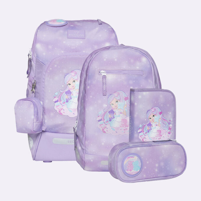 Beckmann Schulrucksack-Set – 6-teilig – Candy
