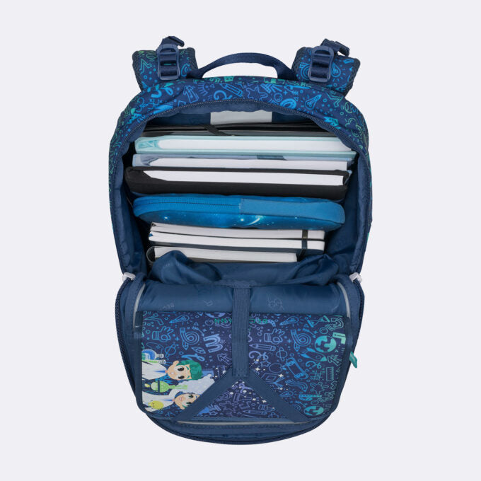Beckmann Schulrucksack Active Air Flx – 6-teilig – Science – B 26,0 × H 39,0 × T 22,0 cm