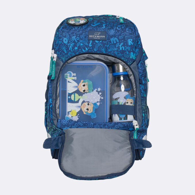 Beckmann Schulrucksack Active Air Flx – 6-teilig – Science – B 26,0 × H 39,0 × T 22,0 cm