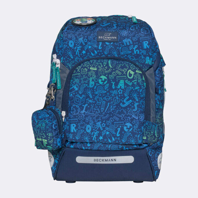 Beckmann Schulrucksack Active Air Flx – 6-teilig – Science – B 26,0 × H 39,0 × T 22,0 cm