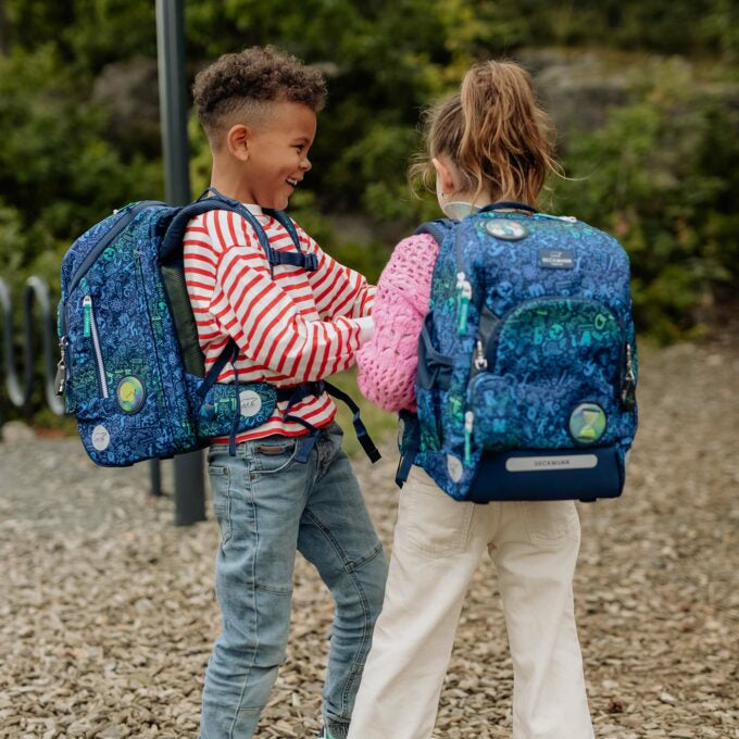 Beckmann Schulrucksack Active Air Flx – 6-teilig – Science – B 26,0 × H 39,0 × T 22,0 cm