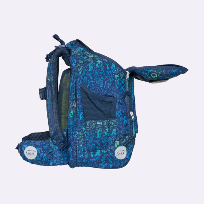Beckmann Schulrucksack Active Air Flx – 6-teilig – Science – B 26,0 × H 39,0 × T 22,0 cm