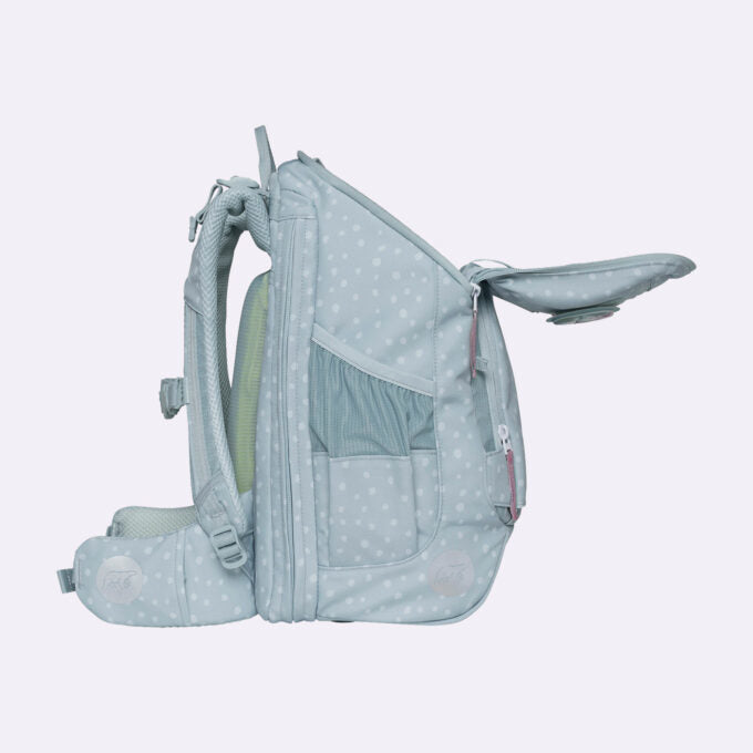 Beckmann Schulrucksack Active Air Flx – 6-teilig – Forest Deer Dusty Mint – aus recyceltem PET