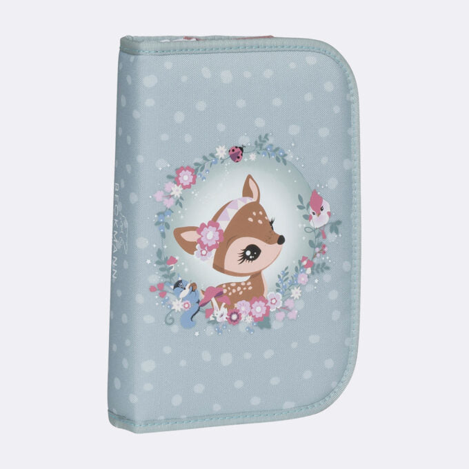 Beckmann Schulrucksack Classic 1st – 6-teilig – Forest Deer Dusty Mint – mit Leuchteffekt