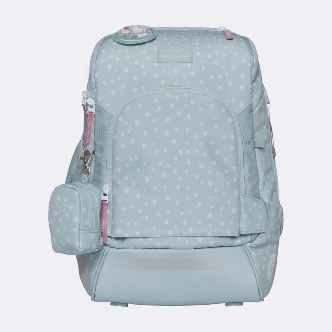Beckmann Schulrucksack Active Air Flx – 6-teilig – Forest Deer Dusty Mint – aus recyceltem PET